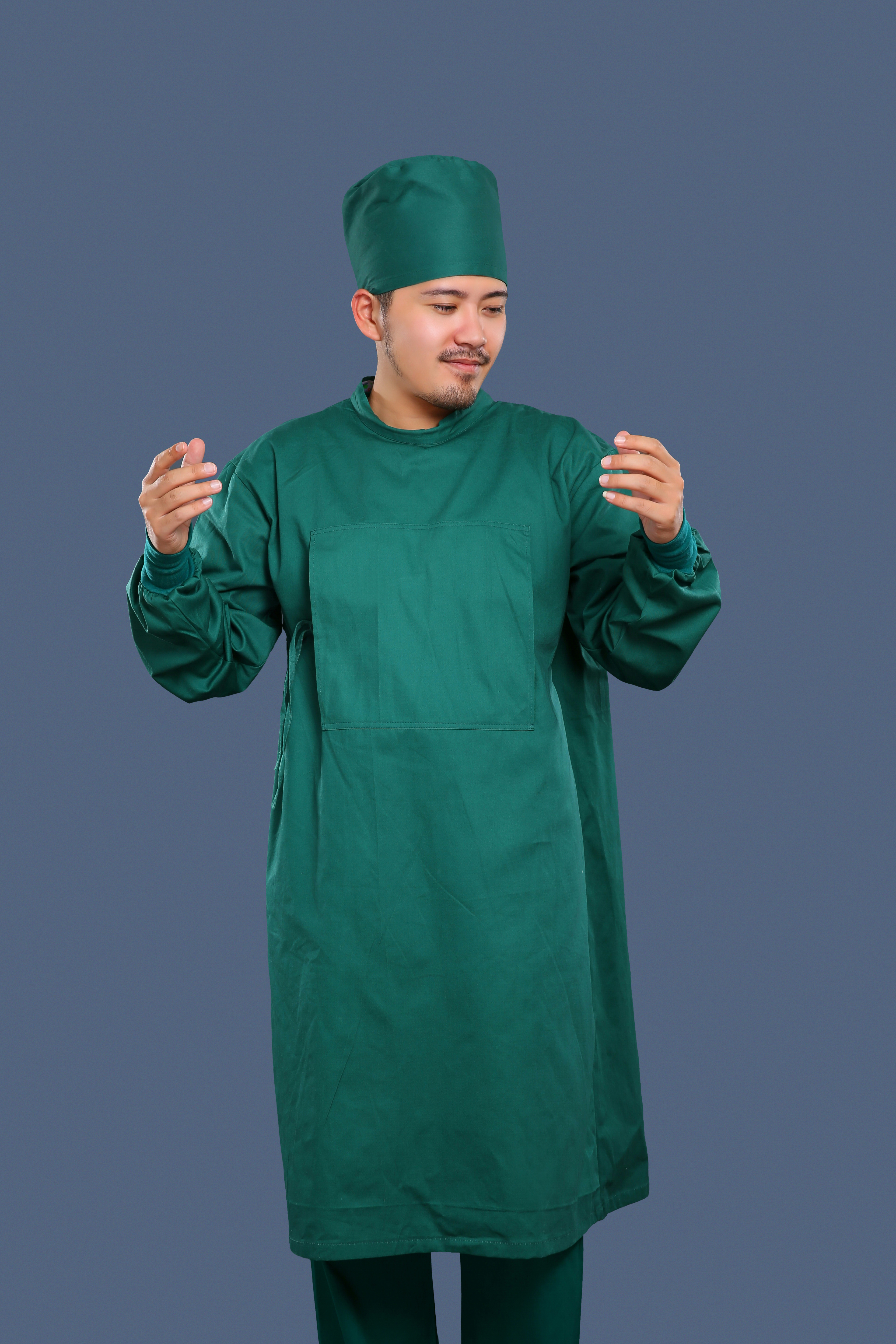 墨綠全包圍手術(shù)衣